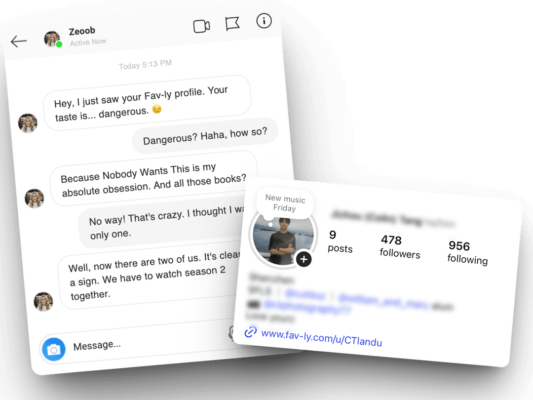 Fav-ly Instagram Chat & Profile Sharing